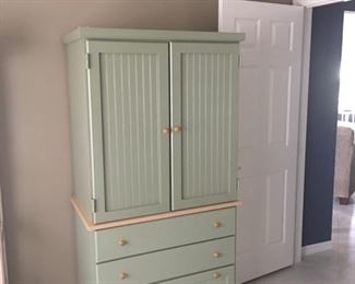 Wardrobe with drawers - part of matching queen bedroom set with bed, two night stands and wardrobe