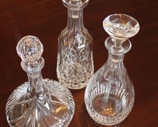 Crystal decanters.