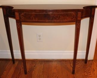 Demilune measures: 12" D x 40" W x 29" H.
