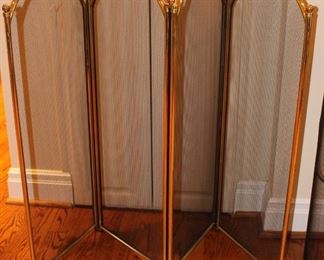 Brass fire screen.