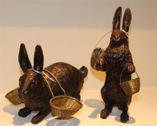 Bunnies with baskets.