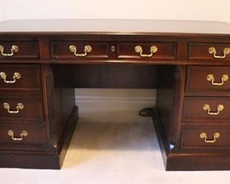 Executive Desk 34" D x 66" W x 30" H. Backside is finished as well.