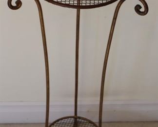 Gilded plant stand.
