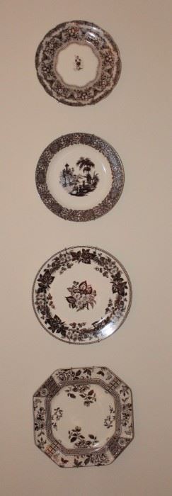 We have doubles/pairs of each of these transfer ware plates.