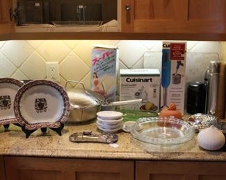 The kitchen is full of great cooking and serving items.