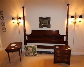 Hand carved king size head board 79 1/2" W x 89" H.