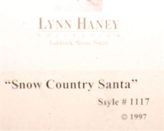 "Snow Country Santa" by Lynn Haney.