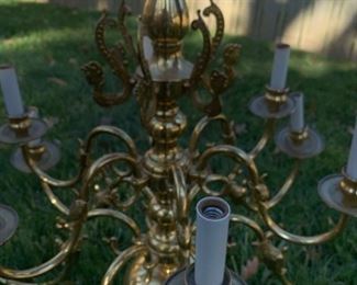 Beautiful brass chandelier