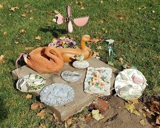 Lot of Outdoor Bird Decor - numerous different items