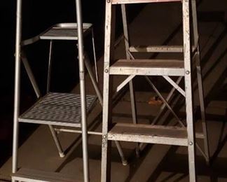 Lot of Two Step Ladders - 5 ft. Sears and Two Step Painting Ladder