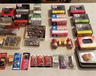 Lot of Screws, Nails, and Other Items