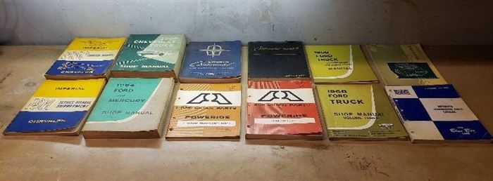 Lot of 1960 - 1968 Various Shop Manuals and Parts Catalogs