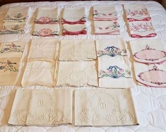 Lot of Vintage Pillowcases