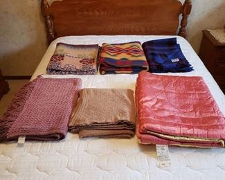 Lot of Throws and Blankets