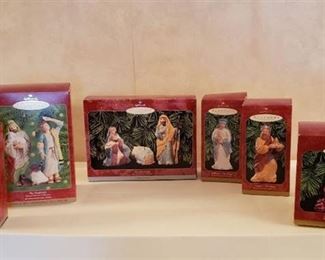 Lot of Hallmark Keepsake Blessed Nativity Collection Ornaments