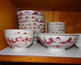 Hand Painted Bowls and Cups