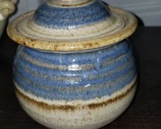 Ceramic Covered Salt/ Sugar Bowl