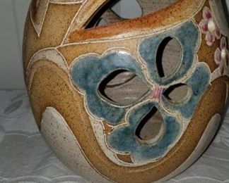 Art Pottery Candke votive on the large size