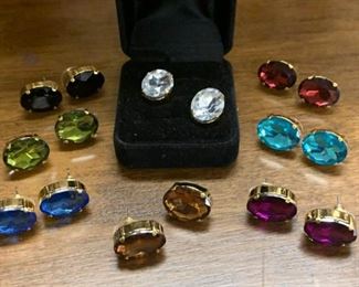 Eight Big Bling Earrings in all Colors https://ctbids.com/#!/description/share/281205