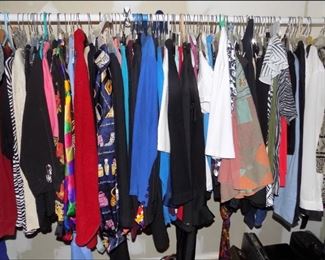 Ladies Clothes.  There are also some nice vintage and designer clothes.