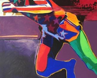 Oil Painting - Jesse Owens Olympic Race