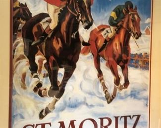 Poster - horse racing St. Moritz
