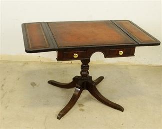 Leather Top Duncan PhyfeStyle DropSide Table