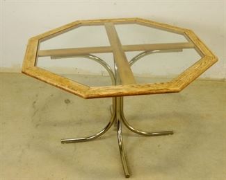 Wood Glass Dining Table