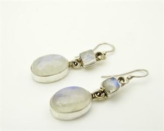 Sterling Silver Moonstone Dangle Earrings