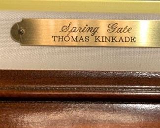 *Signed* Thomas Kinkade Spring Gate Canvas Lithograph Numbered 1569/3950 42wx33Hin in frame Comes with COA