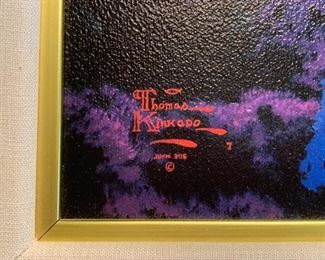 *Signed* Thomas Kinkade Spring Gate Canvas Lithograph Numbered 1569/3950 42wx33Hin in frame Comes with COA