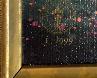 Thomas Kinkade End of a Perfect Day III Numbered Lithograph Frame: 17.5x23.5in Comes with COA