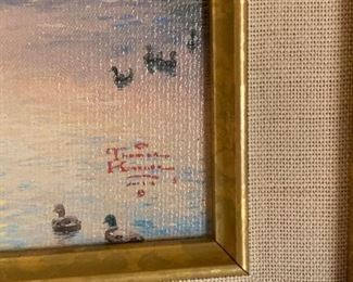 Thomas Kinkade End of a Perfect Day III Numbered Lithograph Frame: 17.5x23.5in Comes with COA