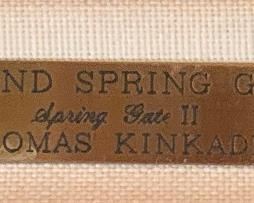 *Signed* Thomas Kinkade Spring Gate II Canvas Lithograph Numbered 2323/3450 Frame: 33in H x 42in H Comes with COA