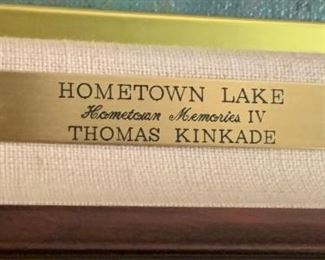 *Signed* Artist Proof Thomas Kinkade Hometown Memories IV Canvas Lithograph Numbered 207/495 Frame: 32in H x 38in W Comes with COA