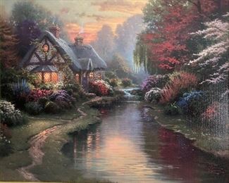 *Signed* Publisher Proof Thomas Kinkade Places in the Heart I Canvas Lithograph Numbered 675/710 Comes with COA