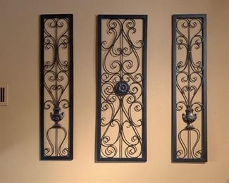 3 Piece Scroll Iron Wall Decor
