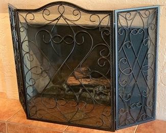 Scroll Iron Fireplace Screen