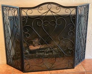 Scroll Iron Fireplace Screen
