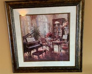 Framed Music Room Print 39x39in