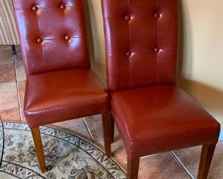 #1 Red Faux Leather Accent Chair
#2 Red Faux Leather Accent Chair