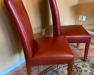 #1 Red Faux Leather Accent Chair
#2 Red Faux Leather Accent Chair
