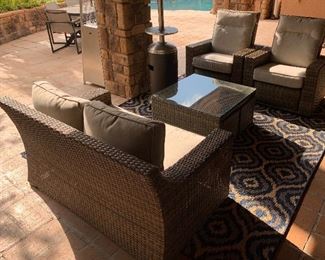 All Weather Wicker Loveseat/Sofa 35x59x36in HxWxD