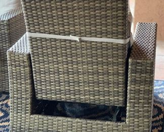 #1 All Weather Wicker Recliner Chair 42x36x32in HxWxD