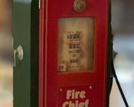 Fire Chief Gas Pump Key Holder Cabinet
