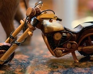 Wood Motorcycle Decor