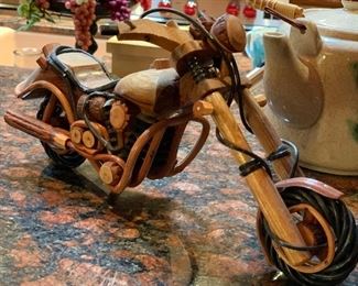 Wood Motorcycle Decor