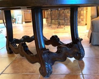 NC Rustic Hammered Dining table w/ 2 booth Style seats & 2 Head Chairs 30x60x72in Was $14,000.00 new!