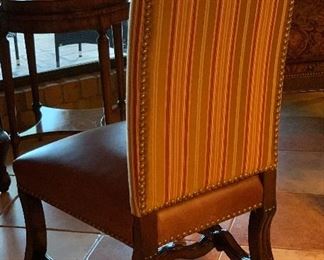 NC Rustic Hammered Dining table w/ 2 booth Style seats & 2 Head Chairs 30x60x72in Was $14,000.00 new!