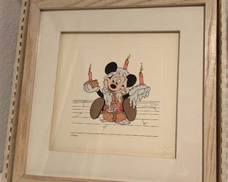 Disney Treasures Serigraph Mickey’s Birthday Party 1942 With COA & Box